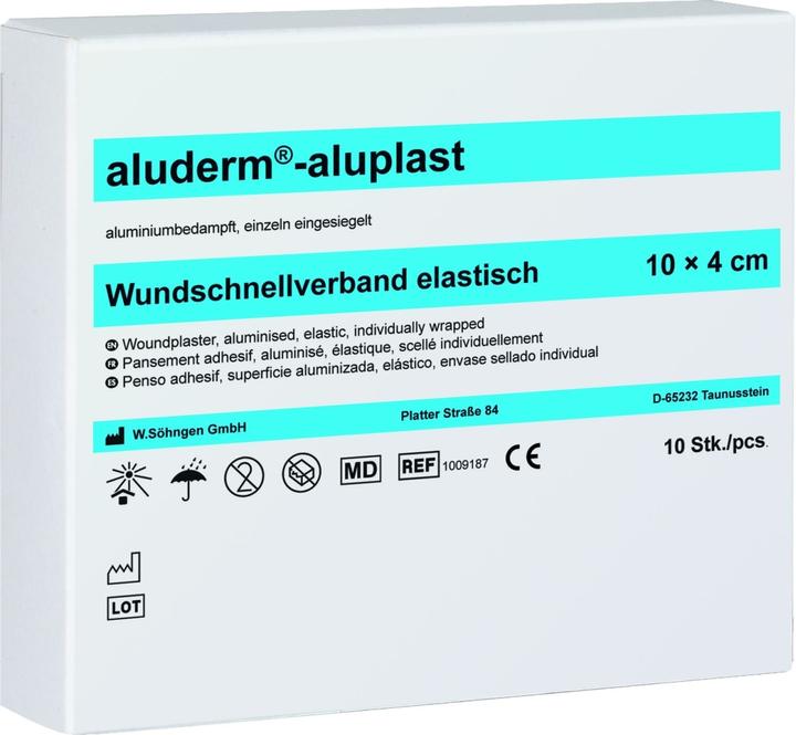 Energy Label Söhngen aluderm quick wound dressing / plaster elastic 10x4cm, single, 10 pcs. (1 x)