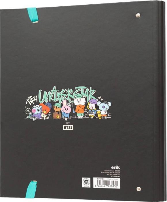 Image du produit BT21 - Classeur A4 de la collection Street Mood (4 anneaux, élastique) (A4, 1 pièce(s))