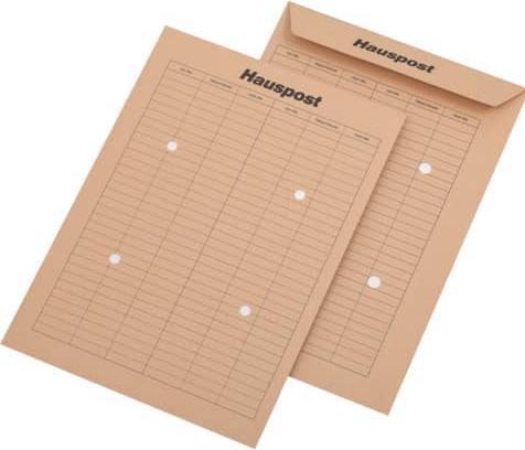Immagine prodotto Mailmedia Busta per posta a domicilio, marrone, B4, non gommata con stampa da tavolo e 4 fori di (250 x)