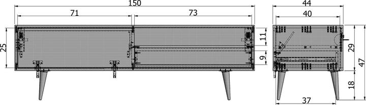 Image du produit Woood Tygo (150 x 44 x 47 cm)