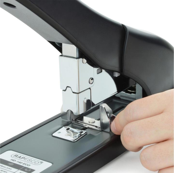 Immagine prodotto Rapesco 1550 Cucitrice ECO HD-140 per impieghi gravosi e 1.000 pezzi di graffette tipo 923/12 mm, nero (140 lamelle)