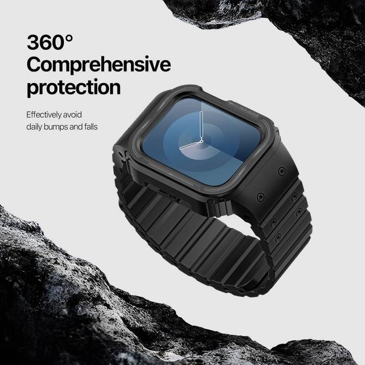 Actual product image Dux Ducis OA Strap Apple Watch 38mm/40mm/41mm - Black (38 mm, 40 mm, 41 mm, Silicone (liquid))