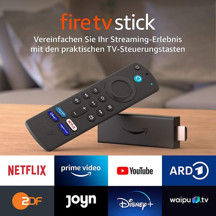 Produktbild Amazon Fire TV Stick (2021) inkl Alex Sprachfernbedienung (8 GB, Fire OS)