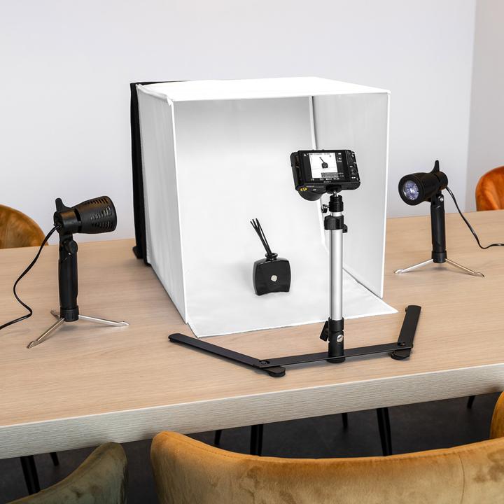 Produktbild Caruba Tragbares Fotostudio 50x50x50cm mit Separaten LED Lampen