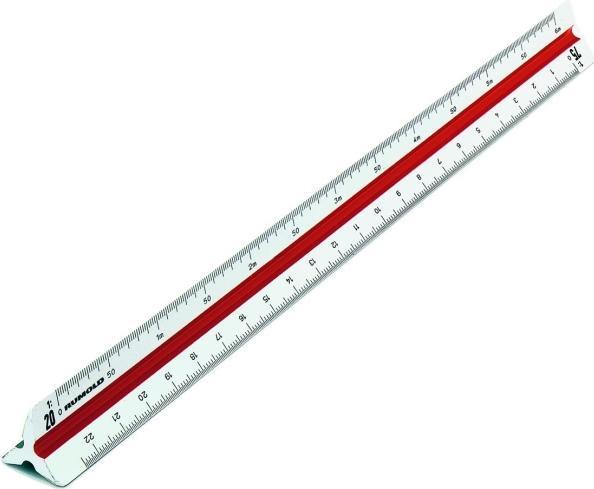 Rumold Dreikantmassstab 30cm weiss (30 cm)