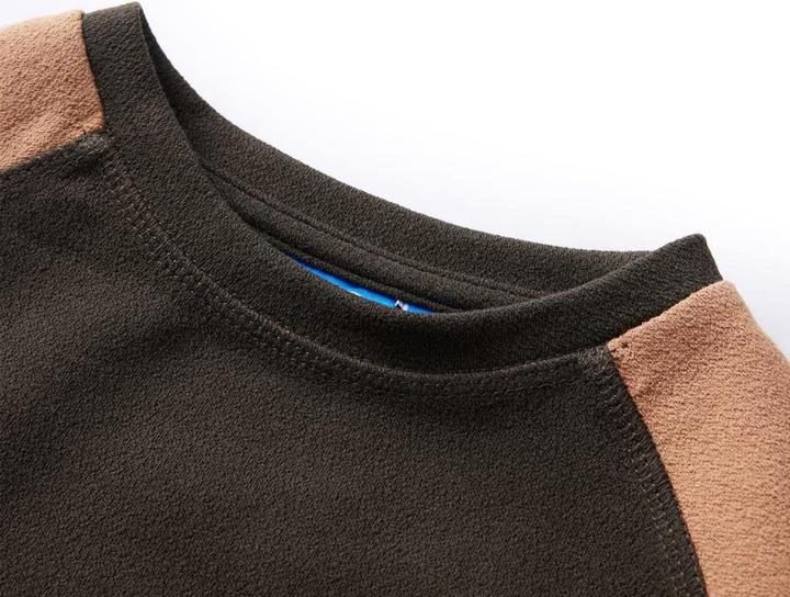 Image du produit VidaXL Sweat-shirt pour enfant Kaki foncé et marron chameau (92)