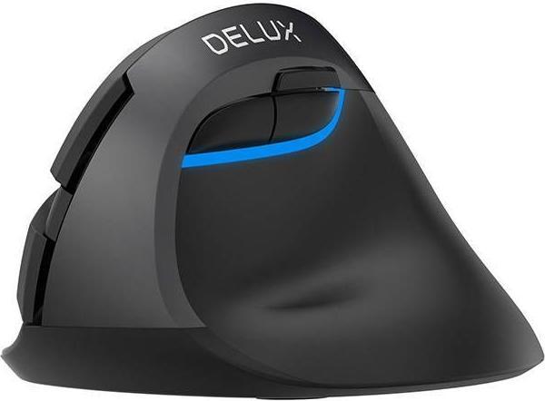 Actual product image Delux Wireless Vertical Mouse M618Mini DB BT+2.4G 2400DPI (black) (Wireless)