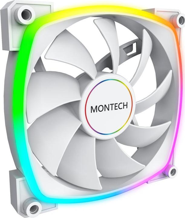 Produktbild Montech AX120 PWM ARGB Lüfter - 120mm, weiss (120 mm, 1 x)