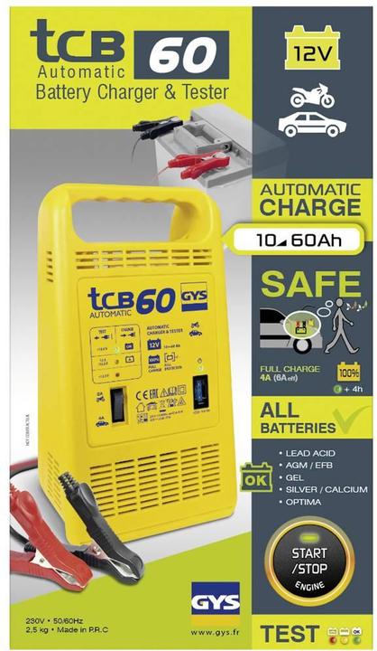 Produktbild GYS TCB 60 023253 Kfz-Ladegerät 12 V 4 A (12V, 4 A)