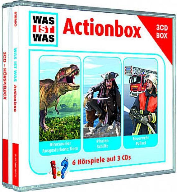 Produktbild Was Ist Was 3-Cd Hörspielbox Vol.1-Actionbox (Anna Carlsson, Günther Illi, Matthias Falk, Kristiane Semar, Crock Krumbiegel, Jakob Riedl, Matthias Bauer, Dr. Manfred Baur, Sebastian Hassler, Deutsch)