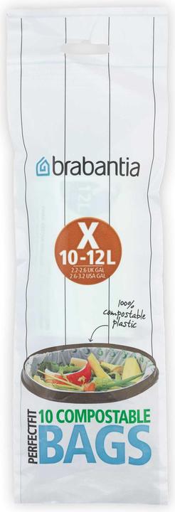 Brabantia PerfectFit garbage bag compost. Type X, 12 L, 10 pcs (10 x, 12 l)
