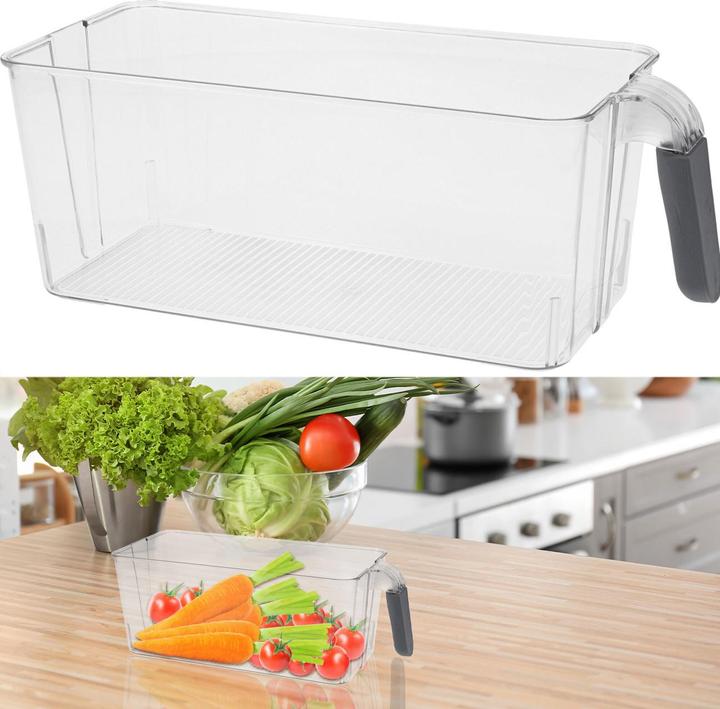 Actual product image Excellent Houseware Fridge storage box with handle. 30 x 13 x 11 cm, set of 2