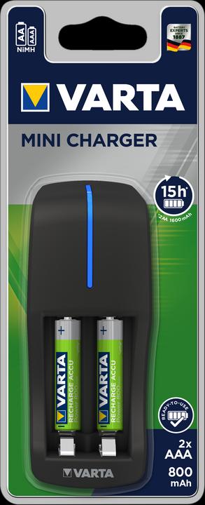 Actual product image Varta mini charger (2 pcs., AAA, 800 mAh, Battery + charger)