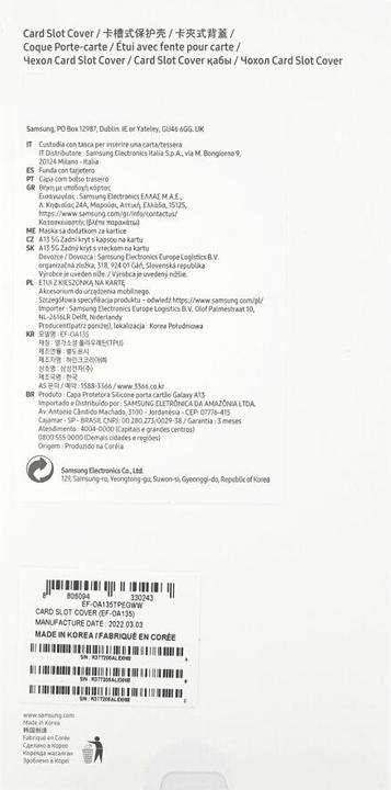 Immagine prodotto Samsung Coperchio della fessura della carta (Samsung Galaxy A13)