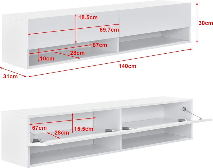 Actual product image En.Casa Halmstad (140 x 31 x 30 cm)