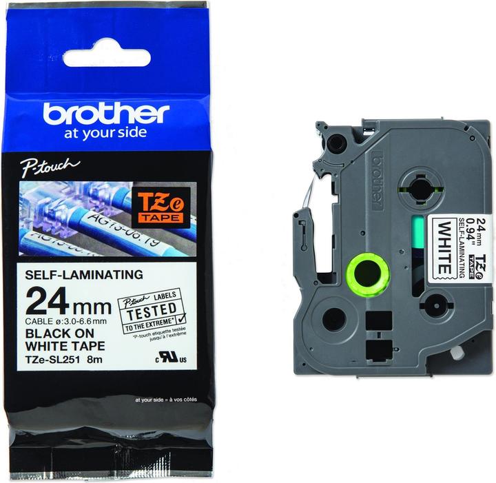 Actual product image Brother TZe-SL251 (2.40 cm, White)