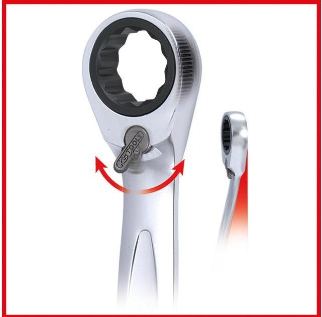 Actual product image KS Tools GEARplus ratchet ring open end wrench reversible (41 mm)