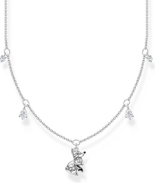 Immagine prodotto Thomas Sabo Collana Volpe con Pietre Bianche Argento (Argento 925, Smalto, 40 - 45 cm)