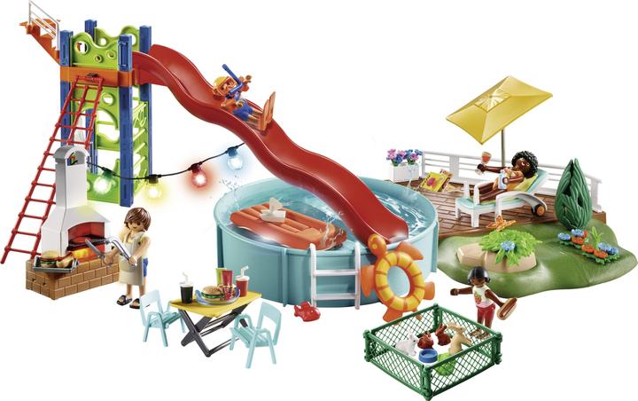 Actual product image Playmobil Pool party with slide (70987, Playmobil City Life)