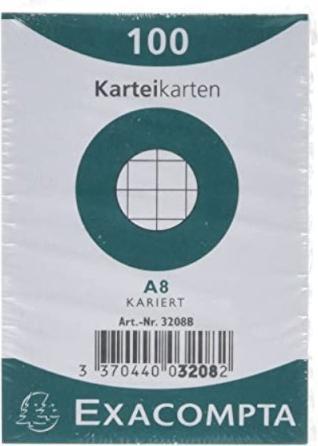 Immagine prodotto Exacompta Schede A8 (55 x 74 mm, 205 g/m², 100 x)