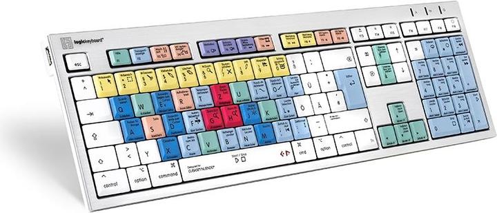 Actual product image Logickeyboard LKB-CBASE-CWMU-DE USB QWERTZ German Multicolor Keyboard (DE, Cable)