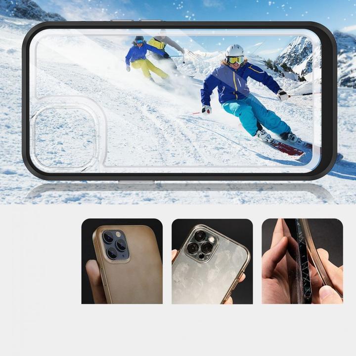 Actual product image Hurtel Clear 3in1 case for iPhone 13 mini gel cover with frame black (Apple iPhone 13 mini)