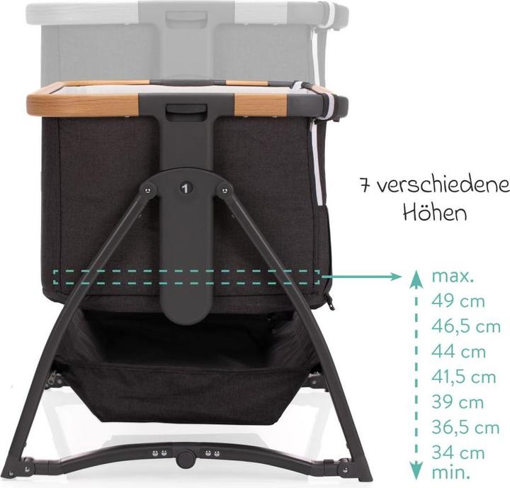 Produktbild Fillikid Beistellbett Scandic grau melange
