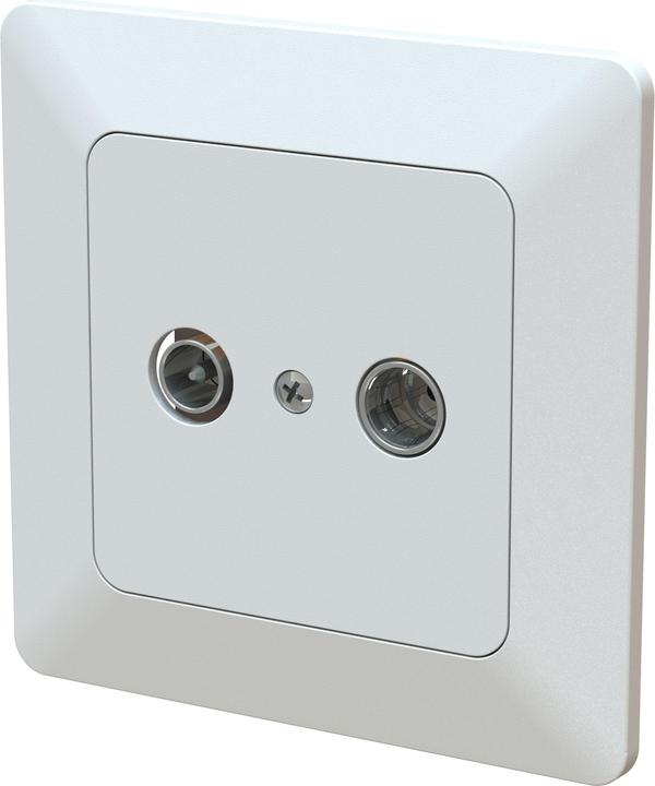 Actual product image Max Hauri priamos radio/TV feed-through socket/end socket 15dB UP