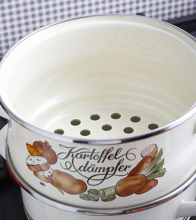 Image du produit ELO Cuiseur à vapeur pour pommes de terre (18 cm, Casserole, Cuiseur à vapeur, Émail, Acier)