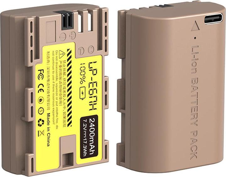 Ulanzi Canon LP E6NH Type Lithium Ion Battery With USB C Charging Port (2400mAh) (Kamera Akku)