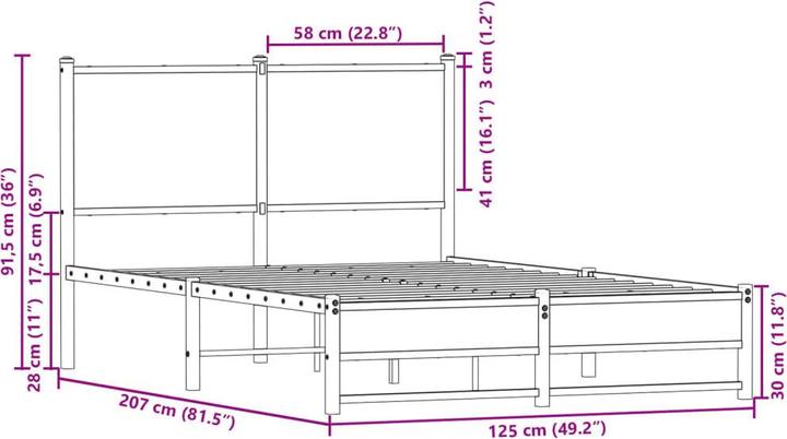 Produktbild VidaXL Bett ohne Matratze (120 x 200 cm)