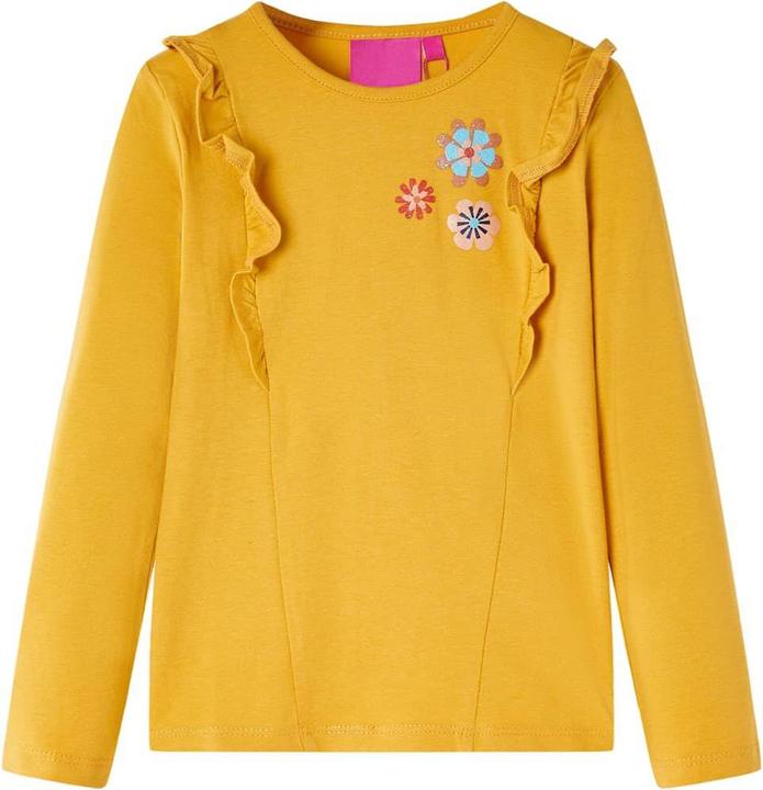 VidaXL Kinder-Langarmshirt Dunkelocker 128,Material: 95 (128)