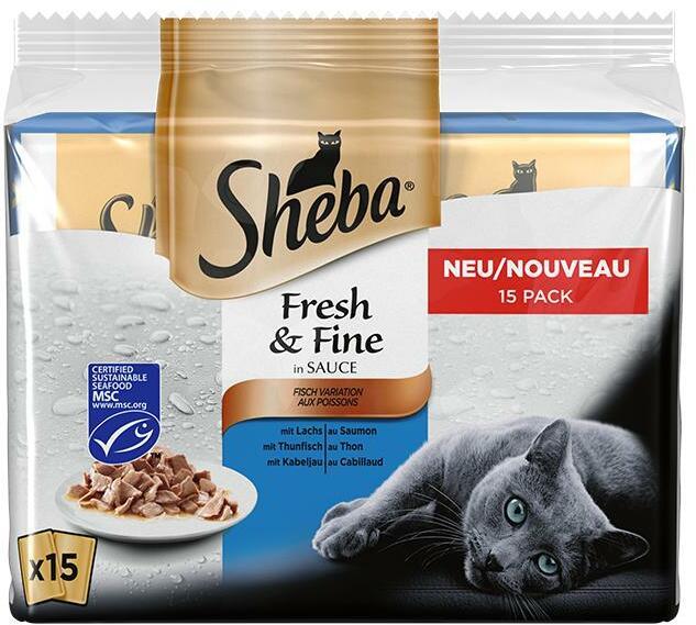 Produktbild Sheba Fresh & Fine in Sauce (Senior, Adult, 15 Stk., 750 g)