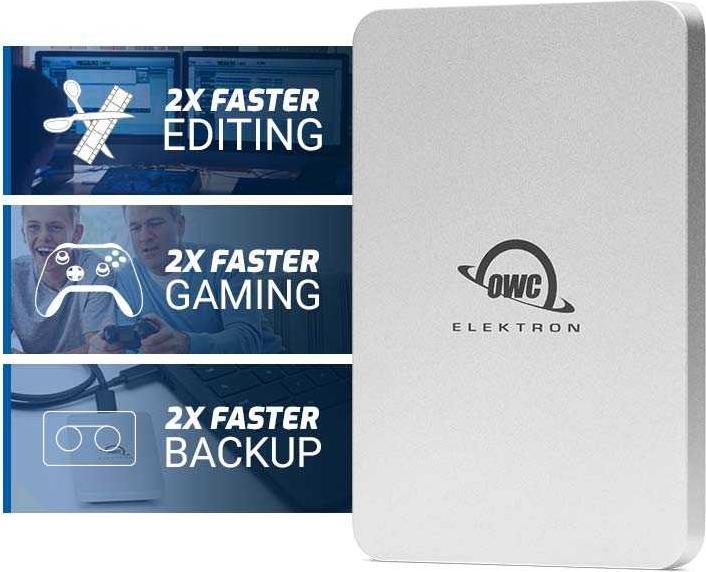 Image du produit OWC 480 Go Envoy Pro Electron ultra compact USB-C 10Gb/s résistant à la poussière et à l'eau robuste - (480 Go)