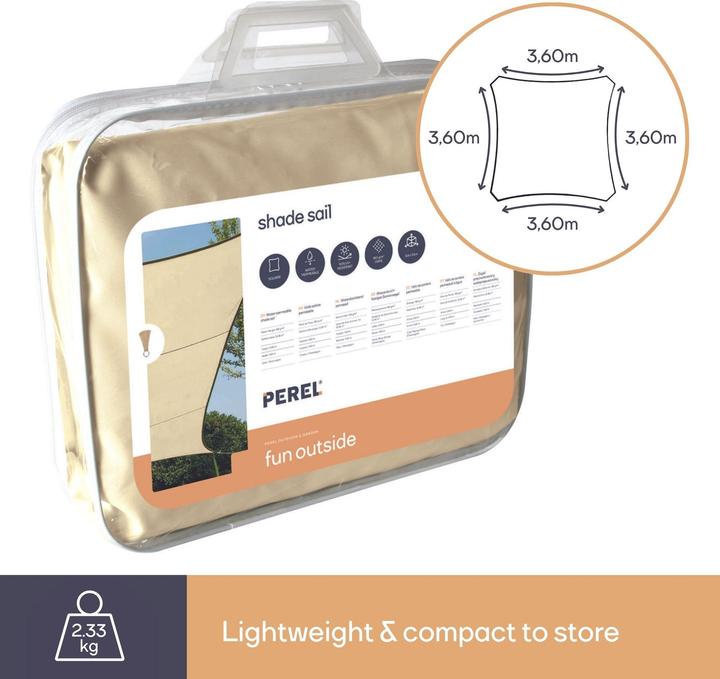 Actual product image Perel Solar sail water permeable (360 x 360 cm)