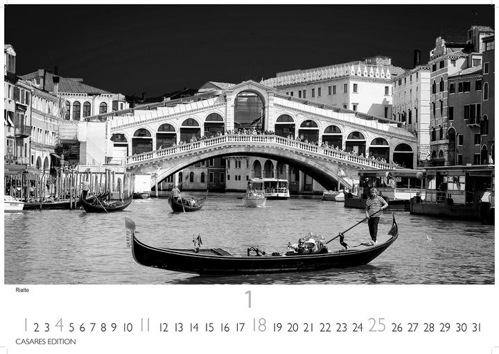 Produktbild Venedig schw./weiss 2026 L 42x55 cm (Deutsch)