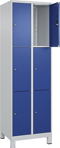 Produktbild C+P CP Classic Plus Schließfachschrank enzianblau, hellgrau 080010-203 S10003, 6 Schließfächer 60,0 x 5