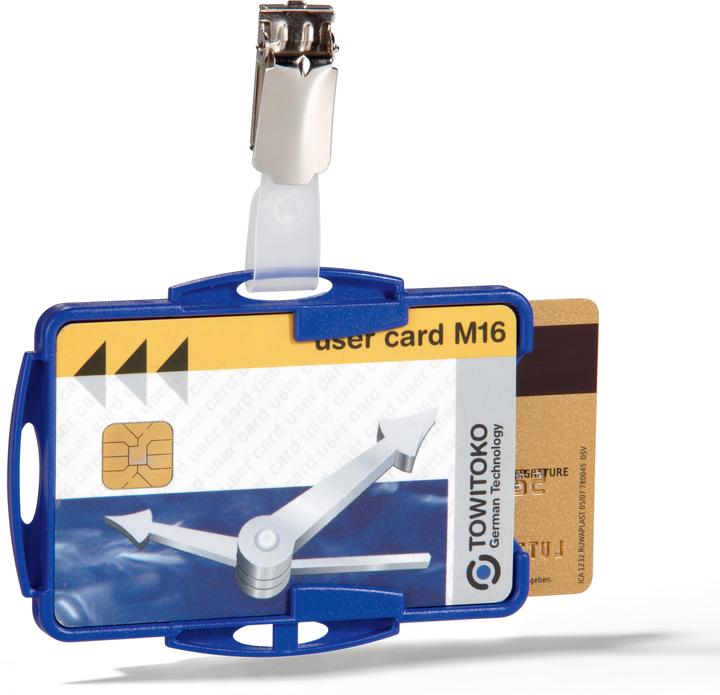 Actual product image Durable Badge holder with clip for 2 cards 1 pg. of 25 821806