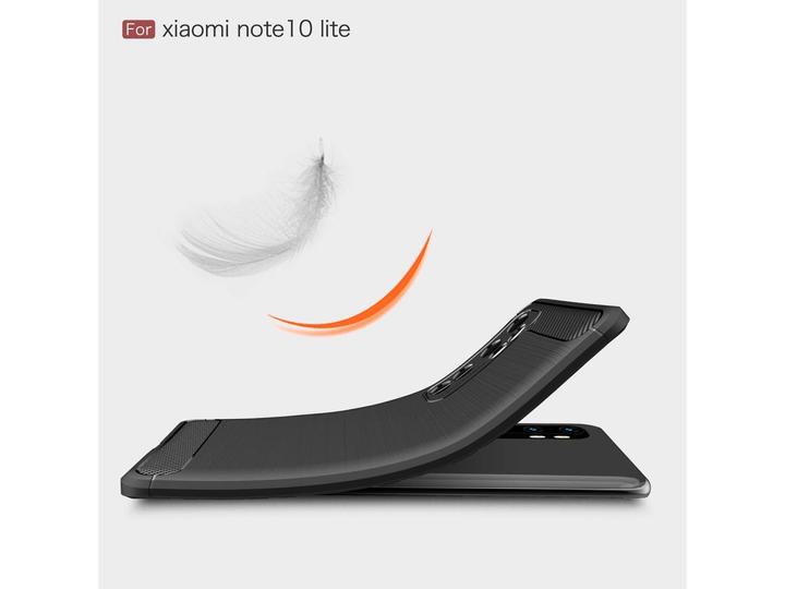 Produktbild Screenguard Xiaomi Mi Note 10 Lite Hülle Carbon Brushed Soft TPU (Xiaomi Mi Note 10 Lite)