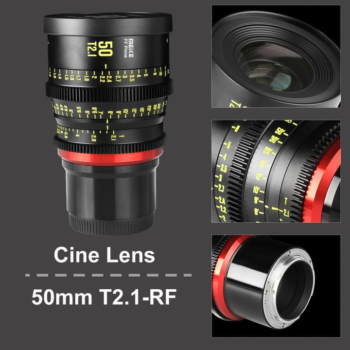 Actual product image Meike 50 mm T2.1 FF (Canon RF, full size)