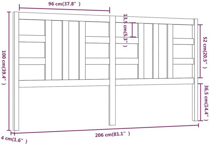 Actual product image VidaXL Lior (206 x 4 x 100 cm)
