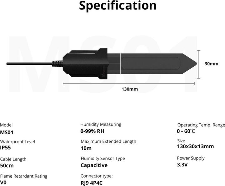 Produktbild Sonoff Bodenfeuchte Sensor MS01