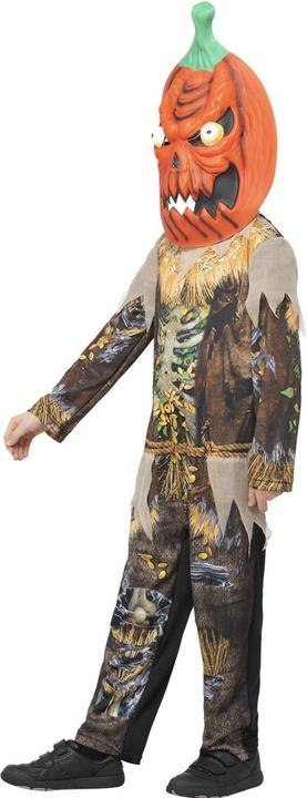 Actual product image Smiffys Childrens/Kids Pumpkin Scarecrow Reaper Costume Set (128, 134)