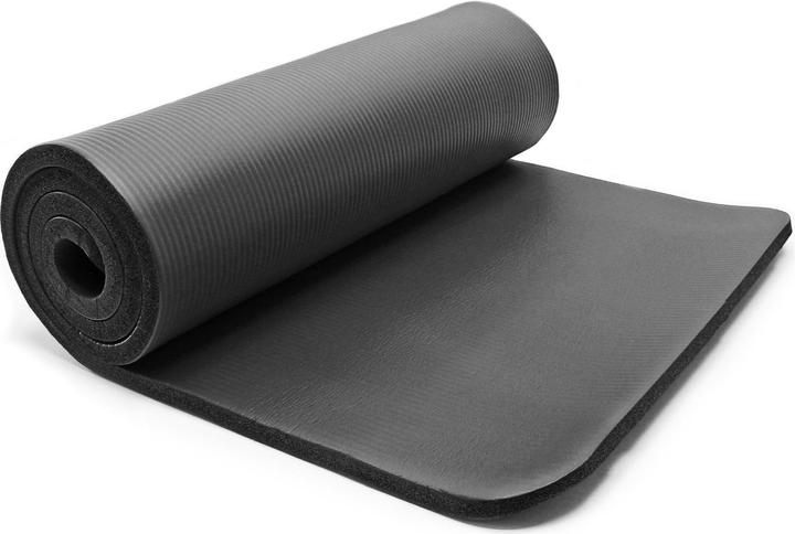 Actual product image Wiltec Yoga mat black 190x100x1.5cm Gym mat Gymnastics mat Floor mat Sport (15 mm)