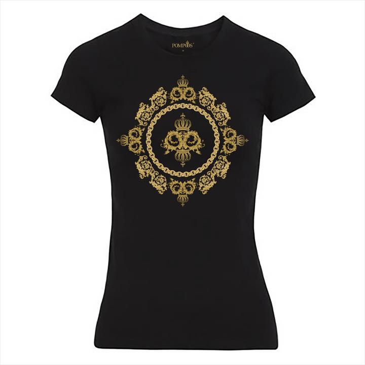 Pompöös T-Shirt Damen "Krone" - limited Edition T-Shirt Damen - Grösse XL (XL)