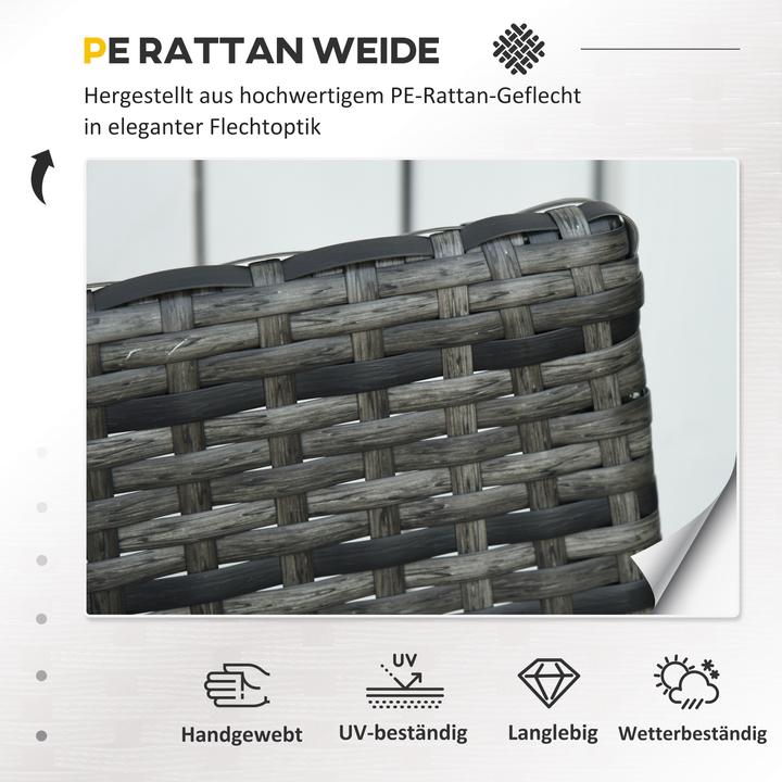 Produktbild Outsunny Polyrattan Sitzgruppe als 5-tlg. Set