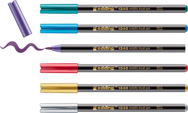 Produktbild Edding 1340 - Brushpen (Grün, Metallic, 1 x)