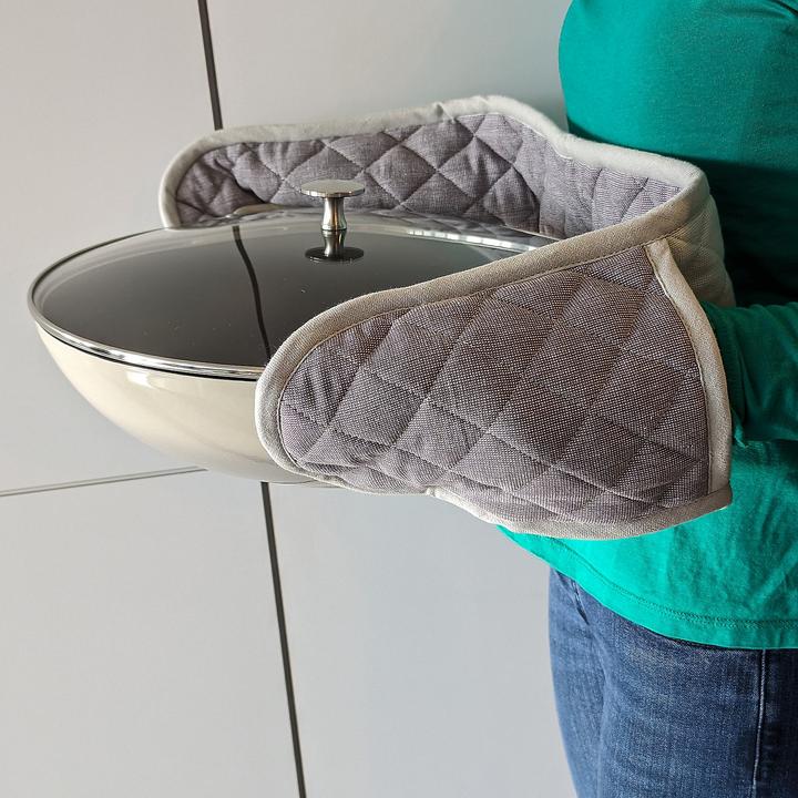 Image du produit Kela Gant double Tia gris (tissé / rembourrage polyester, 100 % coton)