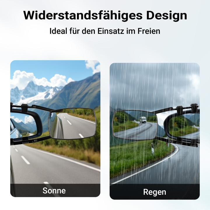 Produktbild Wiltec Universal Caravanspiegel 2 St. 190x120mm Wohnwagenspiegel Aufsatz Zusatzspiegel
