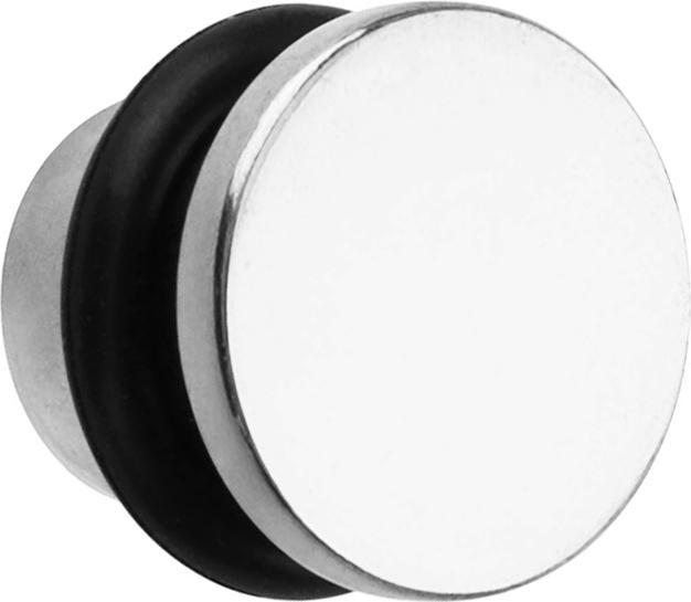 Star Piercing Flachkopf Plug silber (ohne Messing, Titan G23)